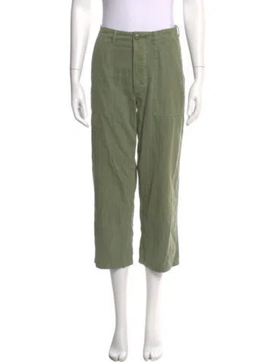 Pre-owned The Great Straight Leg Pants In Green