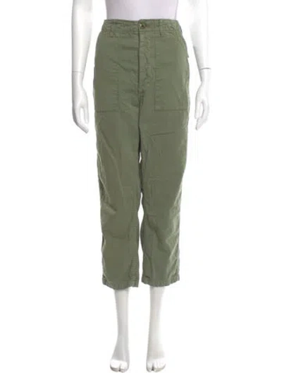 Pre-owned The Great Straight Leg Pants In Green