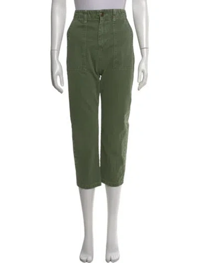 Pre-owned The Great Straight Leg Pants In Green