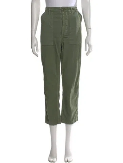 Pre-owned The Great Straight Leg Pants In Green