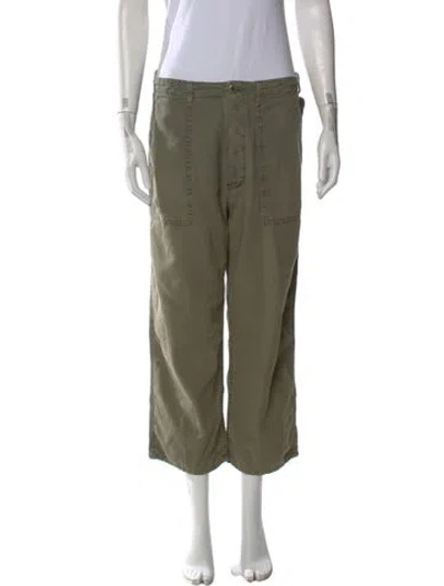 Pre-owned The Great Straight Leg Pants In Green