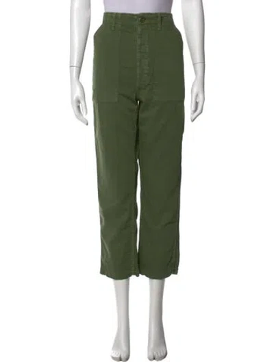 Pre-owned The Great Straight Leg Pants In Green