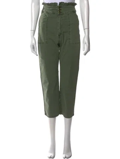 Pre-owned The Great Straight Leg Pants In Green