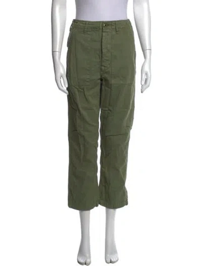 Pre-owned The Great Straight Leg Pants In Green