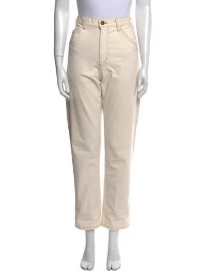 Pre-owned The Great Straight Leg Pants In Neutral