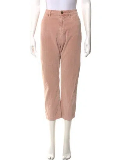 Pre-owned The Great Straight Leg Pants In Pink