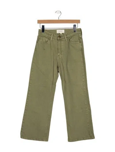 Pre-owned The Great Straight-leg Jeans In Green