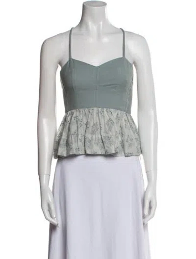 Pre-owned The Great Strapless Crop Top W/ Tags In White