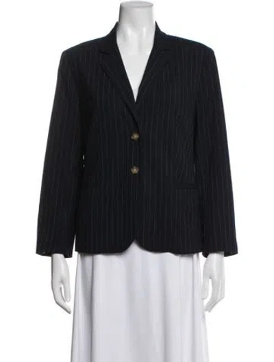 Pre-owned The Great Striped Blazer In Blue