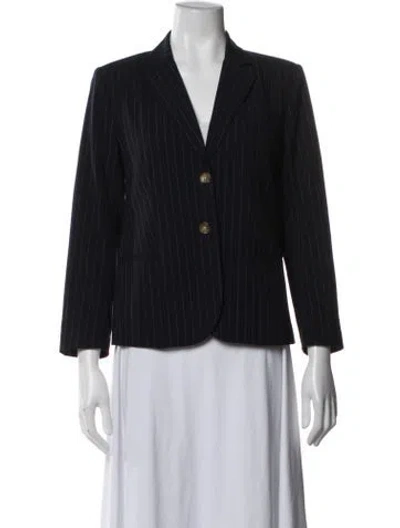 Pre-owned The Great Striped Blazer In Blue