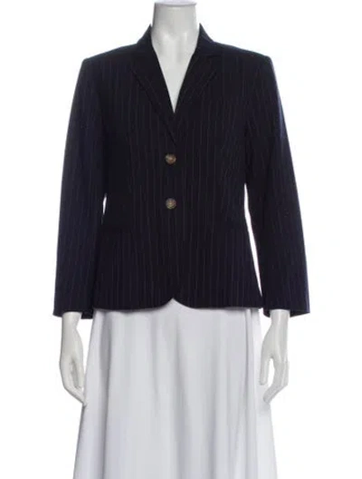 Pre-owned The Great Striped Blazer W/ Tags In Blue