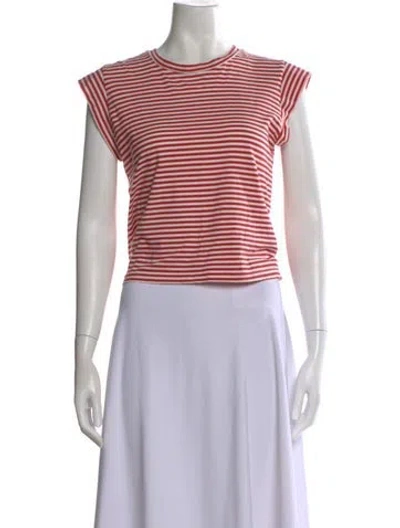 Pre-owned The Great Striped Crew Neck Crop Top In Multi