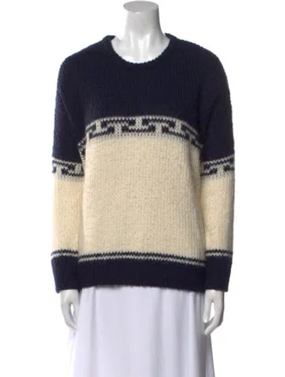 Pre-owned The Great Striped Crew Neck Sweater