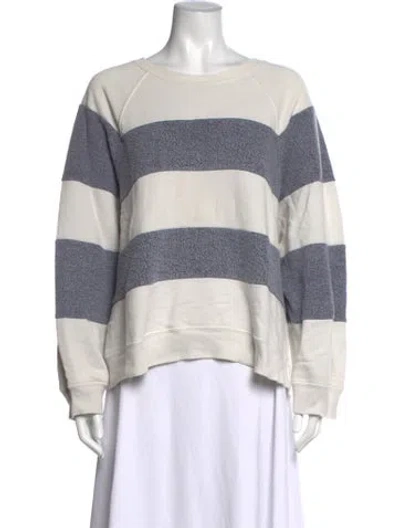 Pre-owned The Great Striped Crew Neck Sweater In Blue