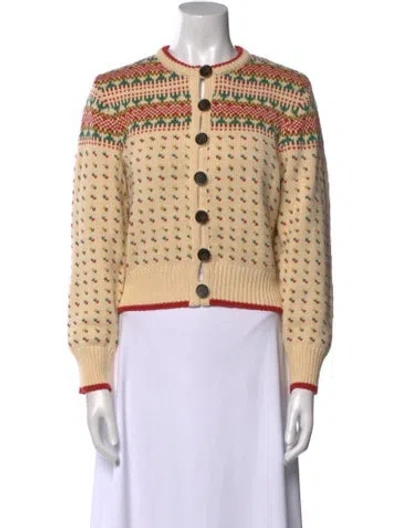 Pre-owned The Great Striped Crew Neck Sweater In Neutral