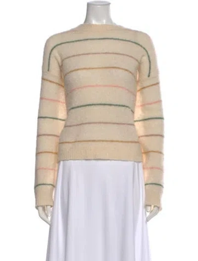 Pre-owned The Great Striped Crew Neck Sweater In Neutral