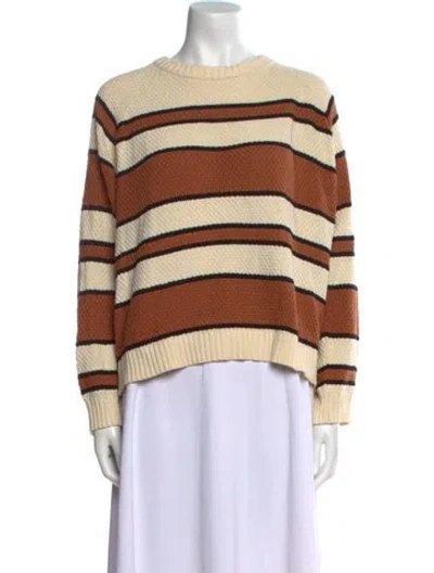 Pre-owned The Great Striped Crew Neck Sweater In Neutral