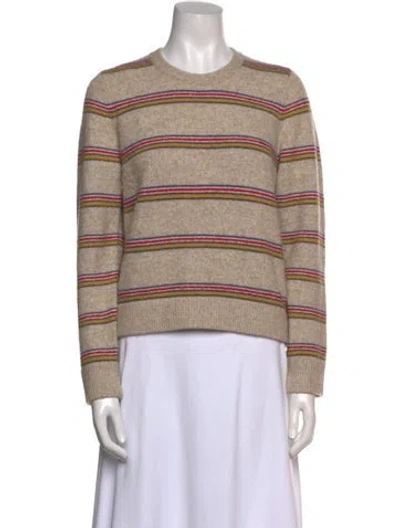 Pre-owned The Great Striped Crew Neck Sweater In Neutral