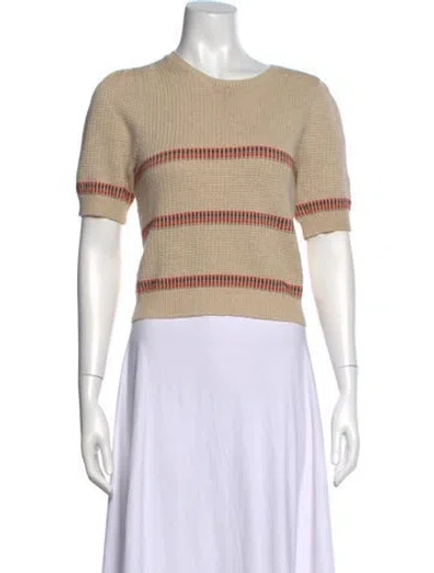 Pre-owned The Great Striped Crew Neck Sweater In Neutral