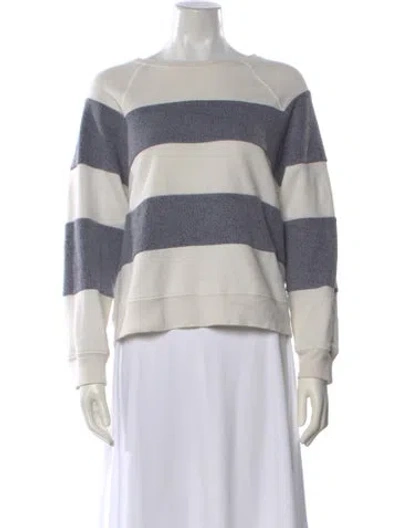 Pre-owned The Great Striped Crew Neck Sweater In Neutral