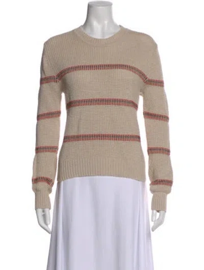 Pre-owned The Great Striped Crew Neck Sweater In Neutral