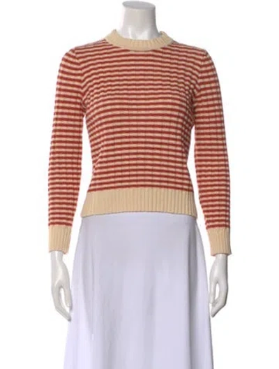 Pre-owned The Great Striped Crew Neck Sweater In Red