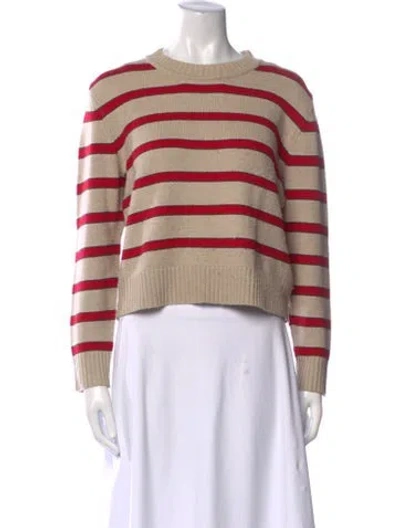 Pre-owned The Great Striped Crew Neck Sweater In Red