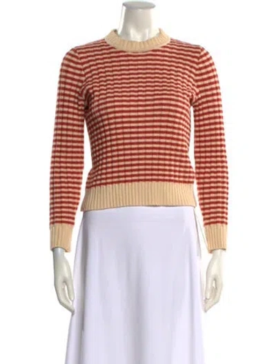 Pre-owned The Great Striped Crew Neck Sweater In Red