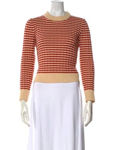 Pre-owned The Great Striped Crew Neck Sweater In Red