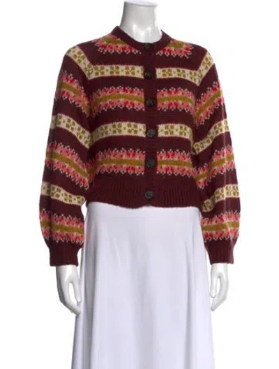 Pre-owned The Great Striped Crew Neck Sweater In Red