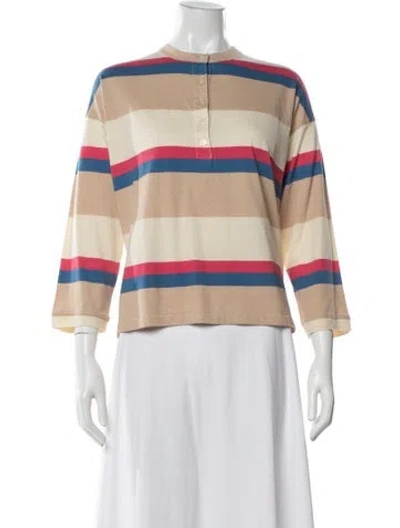 Pre-owned The Great Striped Crew Neck Sweater W/ Tags In Blue