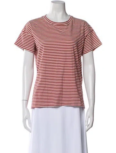 Pre-owned The Great Striped Crew Neck T-shirt In Multi