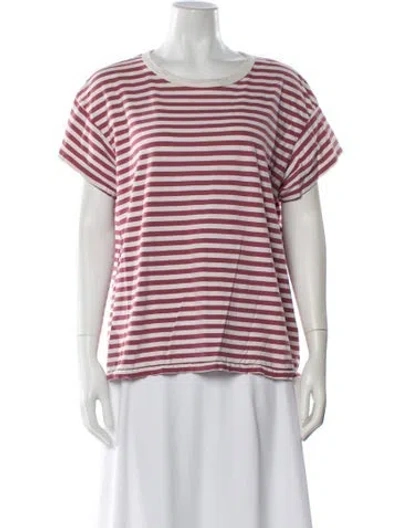 Pre-owned The Great Striped Crew Neck T-shirt In Multi