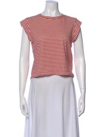 Pre-owned The Great Striped Crew Neck T-shirt In Multi