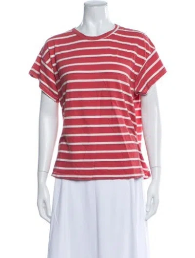 Pre-owned The Great Striped Crew Neck T-shirt In Multi