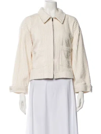 Pre-owned The Great Striped Evening Jacket W/ Tags In Neutral