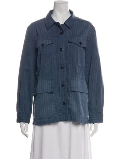 Pre-owned The Great Striped Jacket In Blue