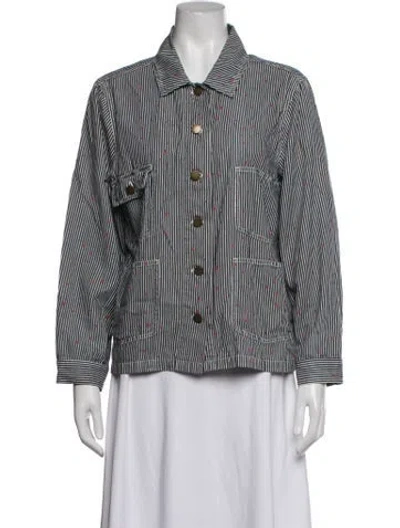 Pre-owned The Great Striped Jacket In Multicolor