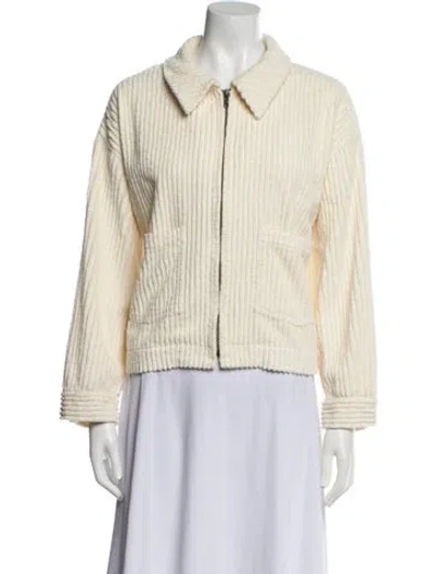 Pre-owned The Great Striped Jacket In Neutral