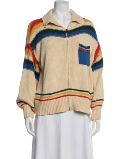 Pre-owned The Great Striped Jacket In Neutrals