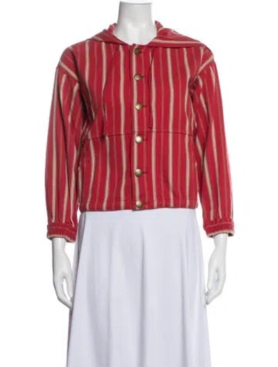 Pre-owned The Great Striped Jacket In Red