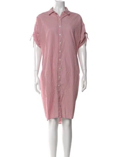 Pre-owned The Great Striped Midi Length Dress In Red