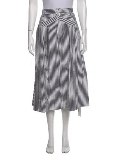 Pre-owned The Great Striped Midi Length Skirt In Multi