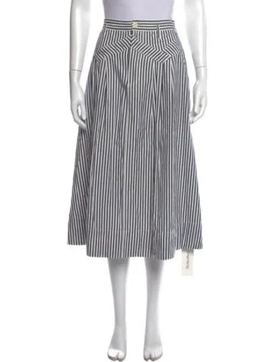 Pre-owned The Great Striped Midi Length Skirt In Multi