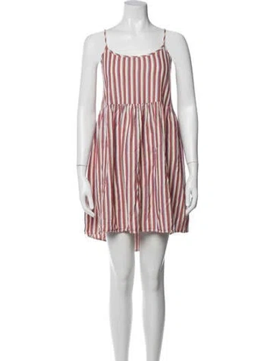 Pre-owned The Great Striped Mini Dress In Multi