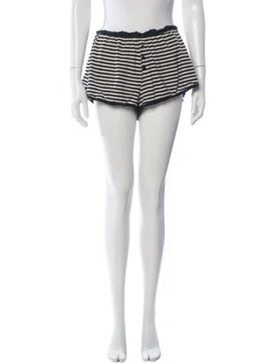 Pre-owned The Great Striped Mini Shorts In Neutral