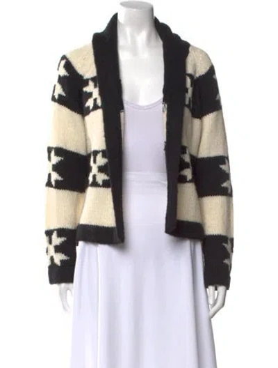 Pre-owned The Great Striped Open Front Sweater