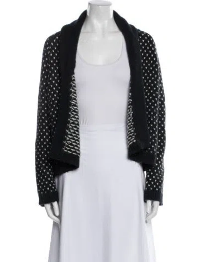 Pre-owned The Great Striped Open Front Sweater In Blue