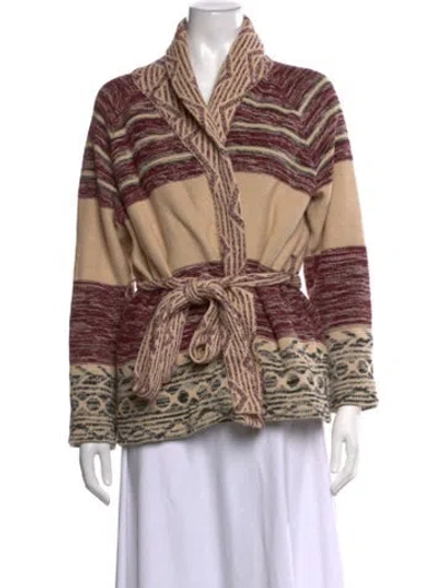 Pre-owned The Great Striped Open Front Sweater In Multicolor
