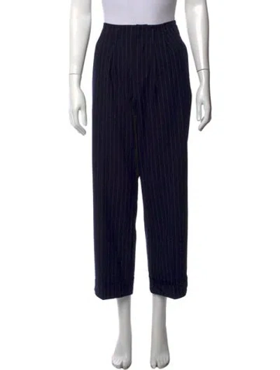 Pre-owned The Great Striped Straight Leg Pants In Blue
